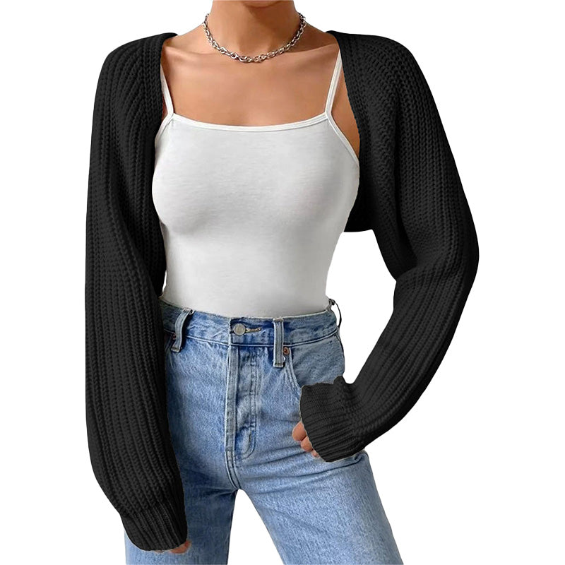 Cropped Chunky Knit Cardigan