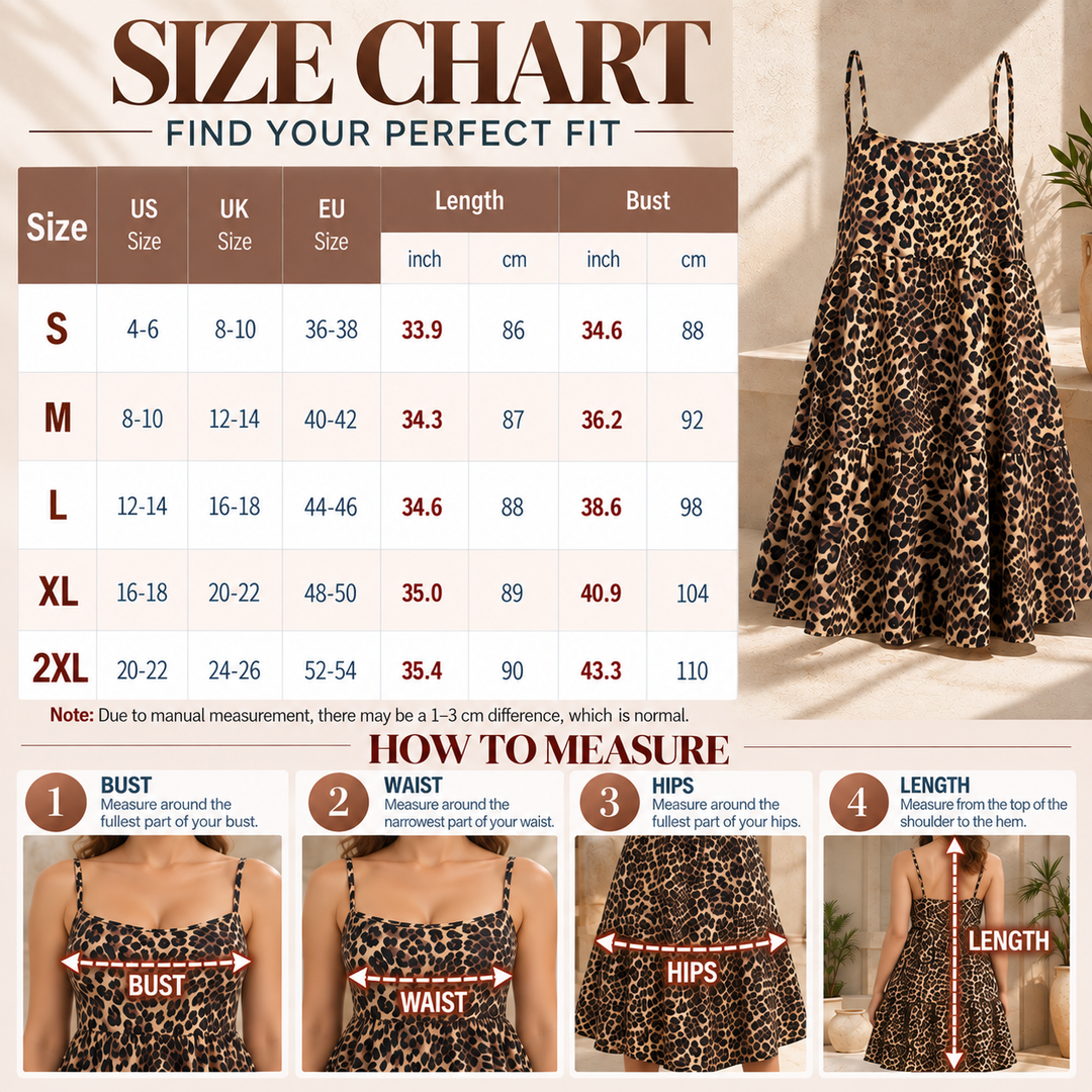 Leopard Print Tiered Mini Dress