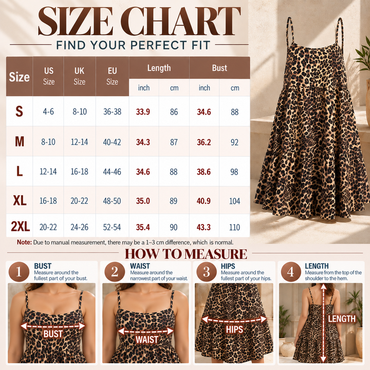 Leopard Print Tiered Mini Dress