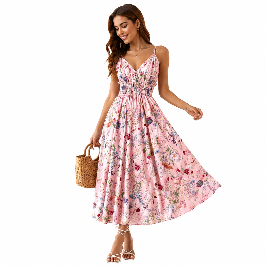 Boho Floral Slip Dress