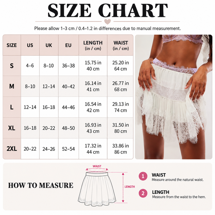 Lace Ruffle Mini Skirt