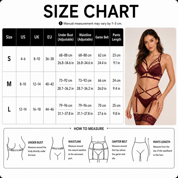Strappy Floral Mesh Lingerie Set