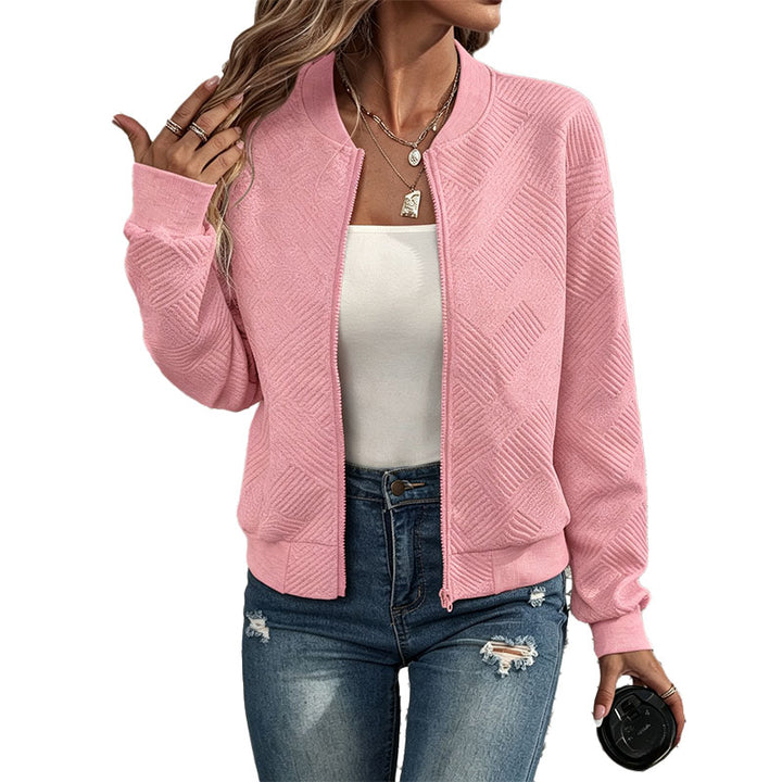 Textured Zip-Up Knit Jacket