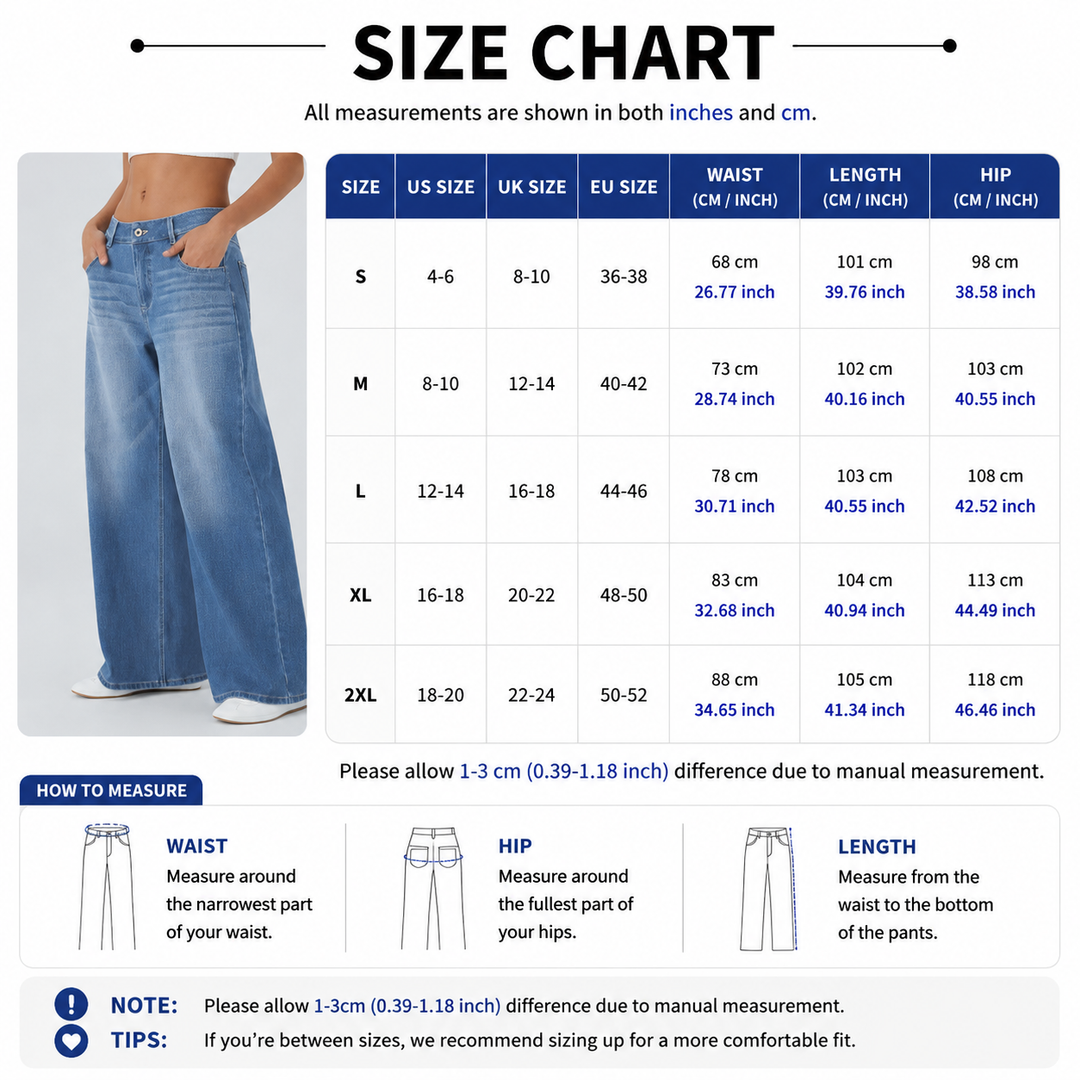 Relaxed Fit Wide Leg Jeans