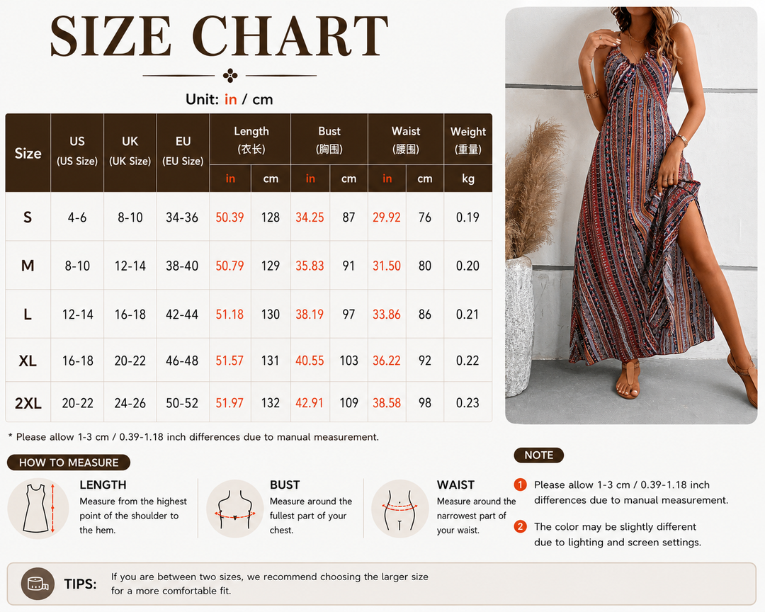Boho Print Maxi Dress