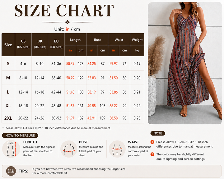 Boho Print Maxi Dress