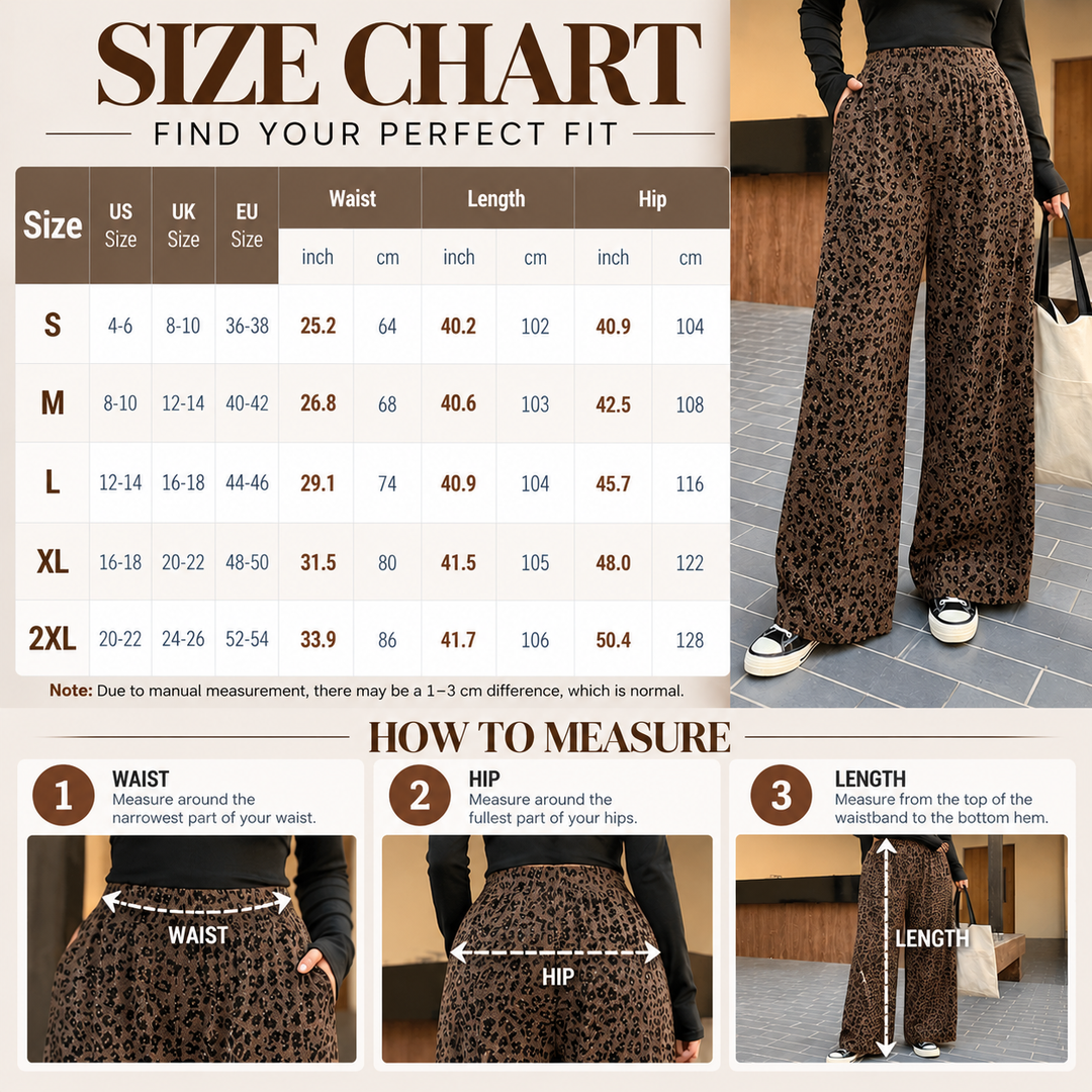 Leopard Wide Leg Pants