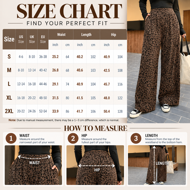 Leopard Wide Leg Pants