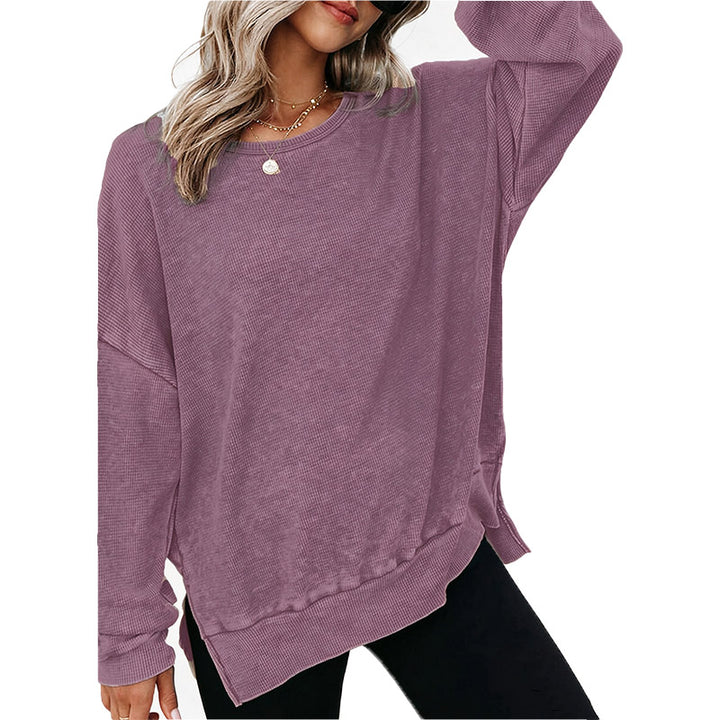 Washed Waffle Knit Pullover