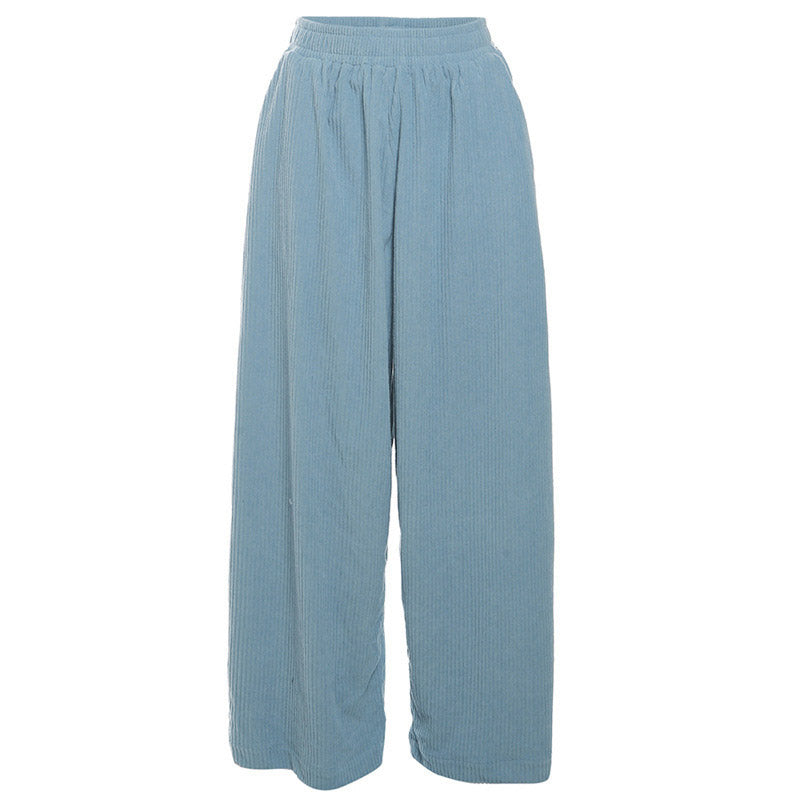 Relaxed Corduroy Wide Leg Pants