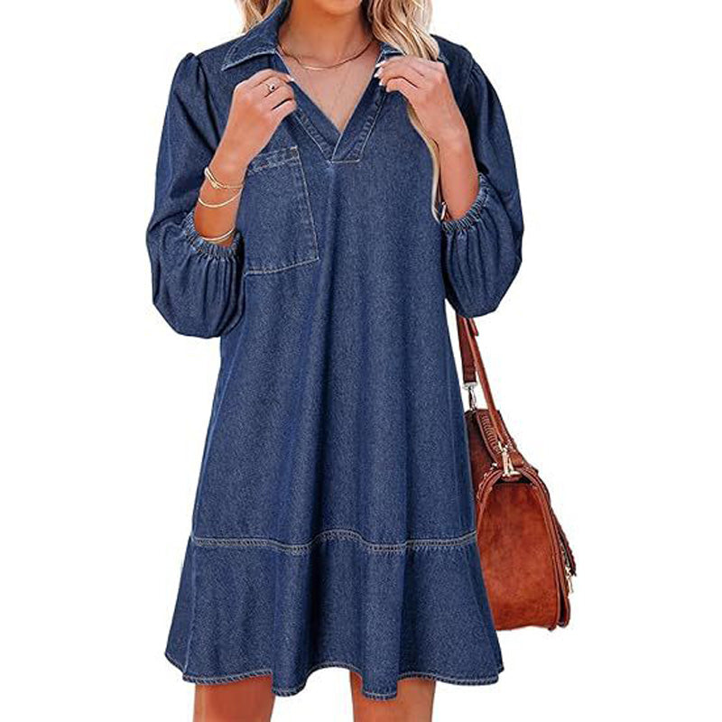 Relaxed Denim Mini Dress
