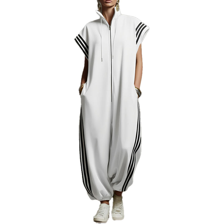 Women's Sporty Zip-Up Jumpsuit