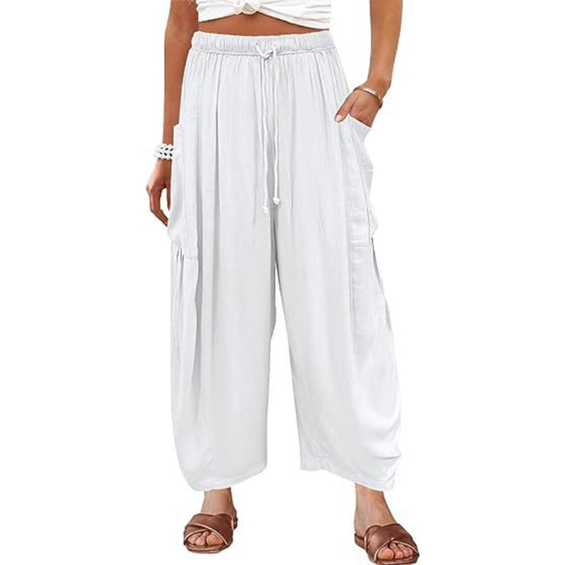 Relaxed Cargo Wide Leg Pants