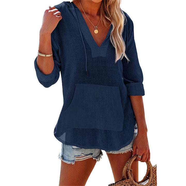 Relaxed Hooded Pullover Top