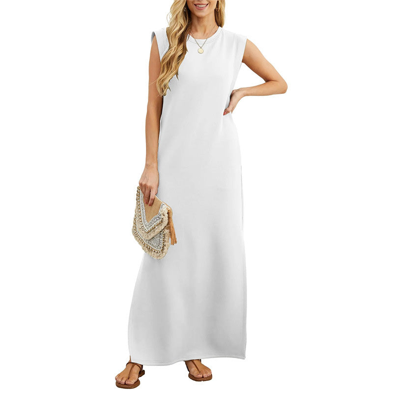 Sleeveless Pocket Maxi Dress