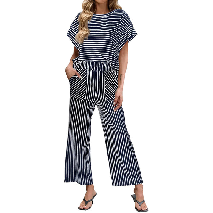 Striped Two-Piece Lounge Set
