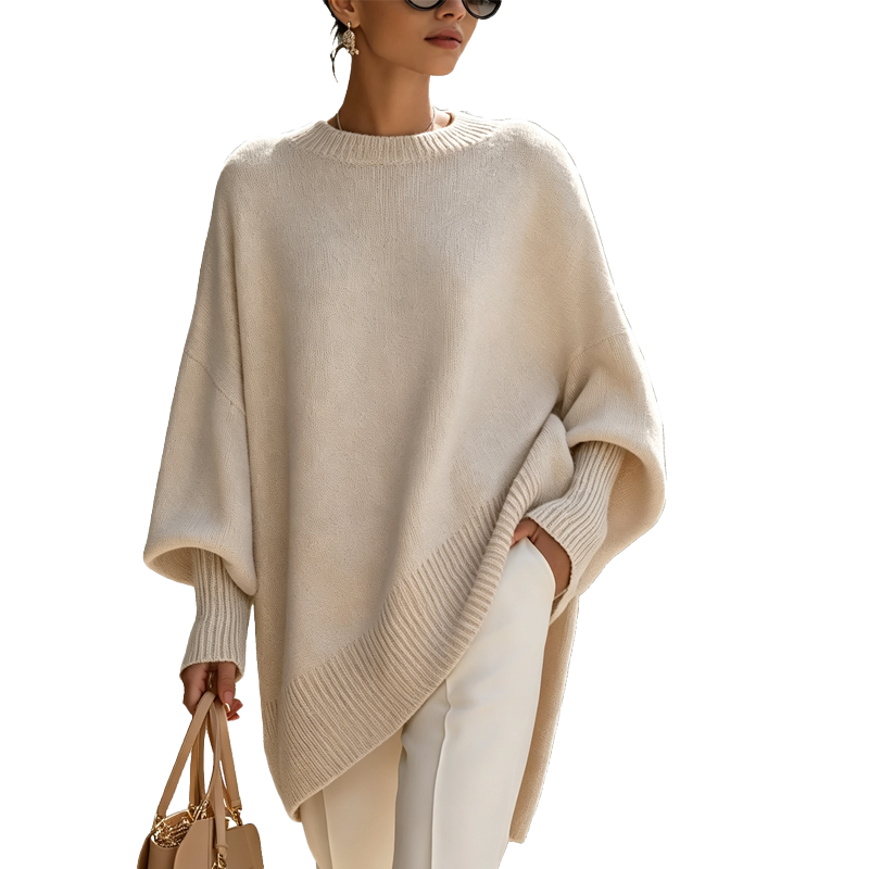 Oversized Knit Poncho Sweater