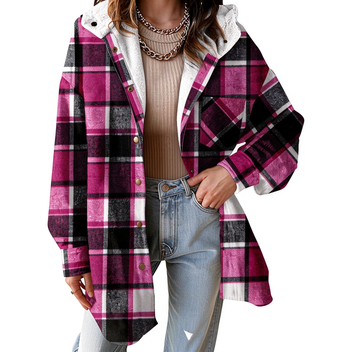 Casual Flannel-Inspired Shirt Jacket