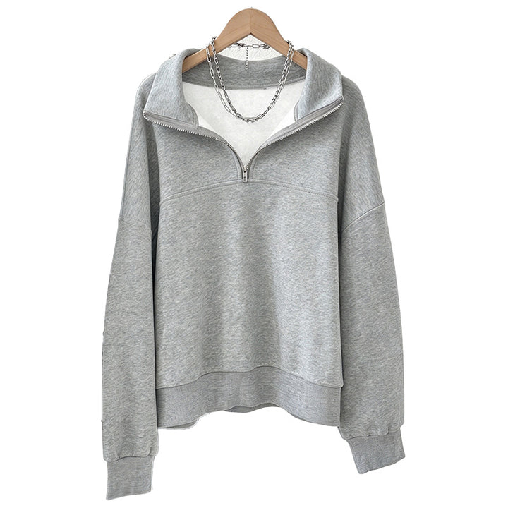 Half-Zip Relaxed Sweatshirt