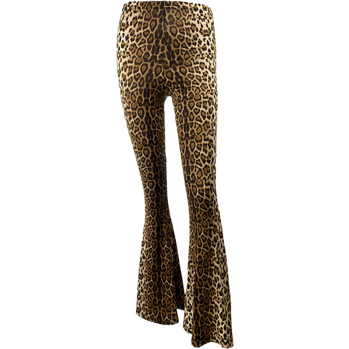Leopard Print Flare Pants