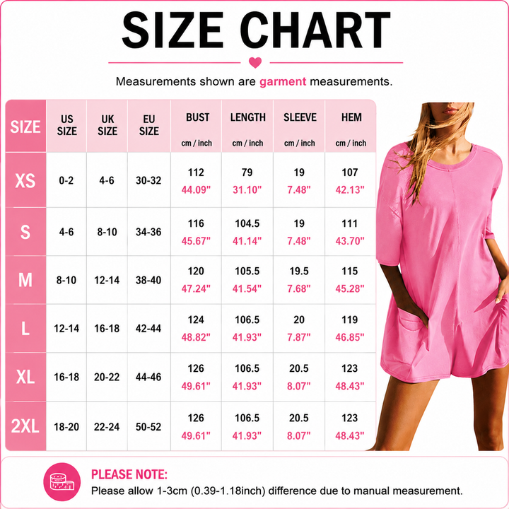 Oversized Short Sleeve Romper