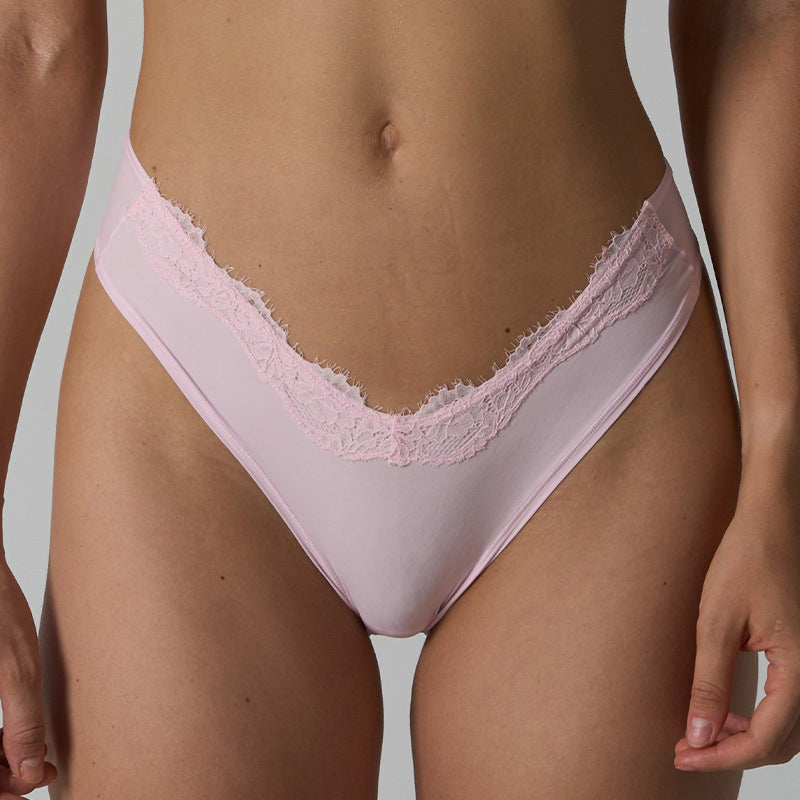 Women's lace-trimmed low-rise briefs