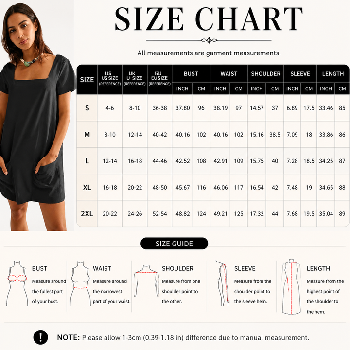 Casual Pocket Shift Dress