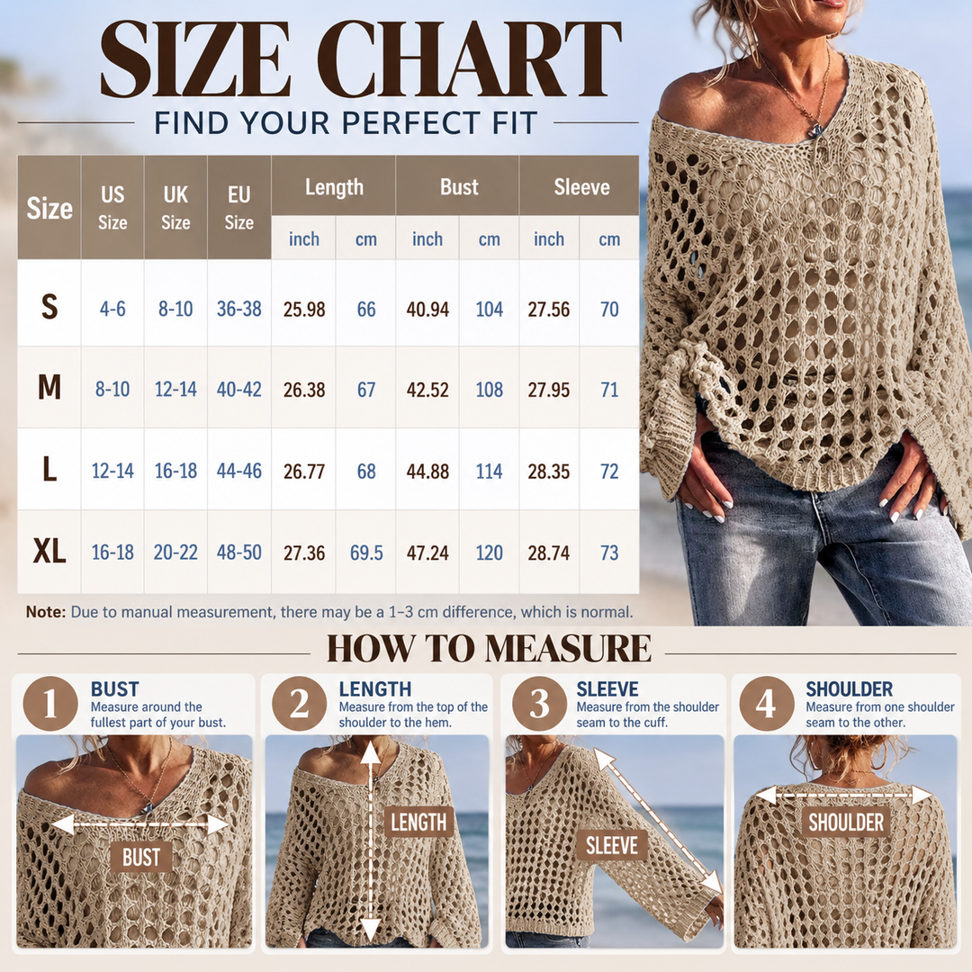 Chunky Openwork Knit Pullover