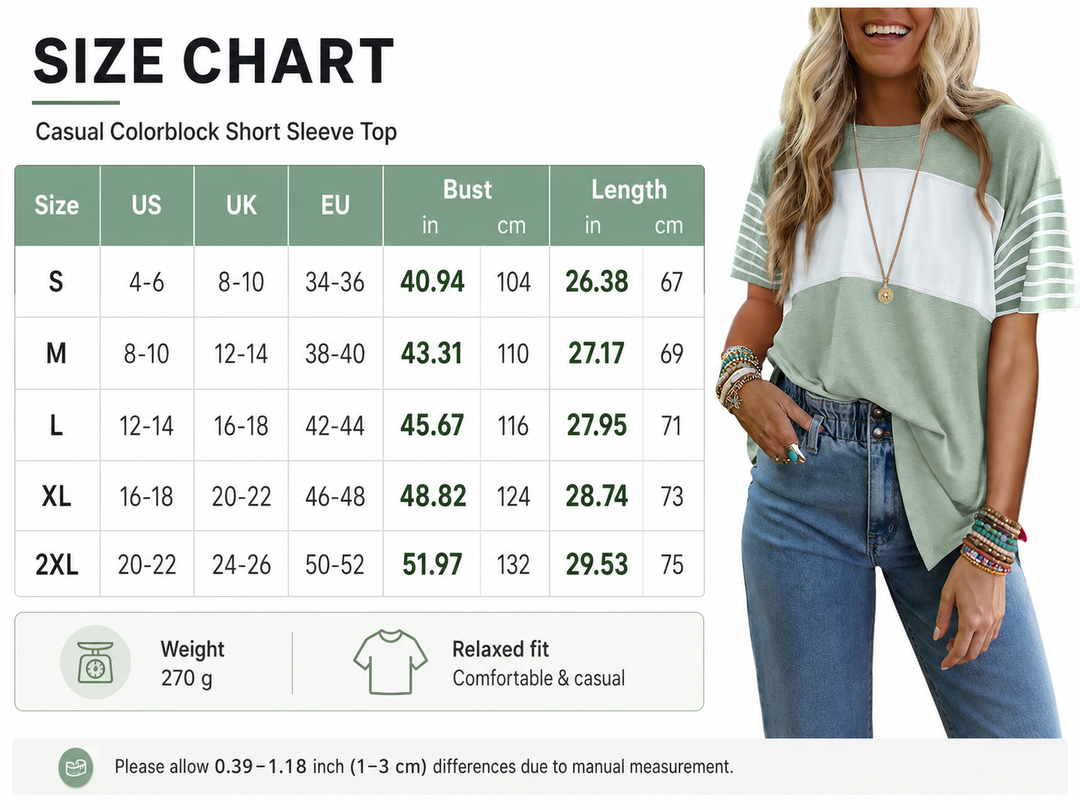 Color Block Casual Top