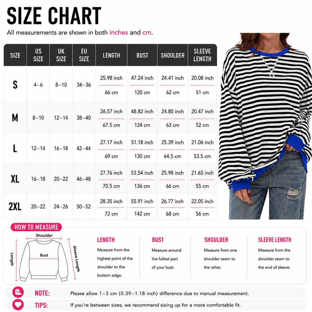 Relaxed Striped Crewneck Pullover