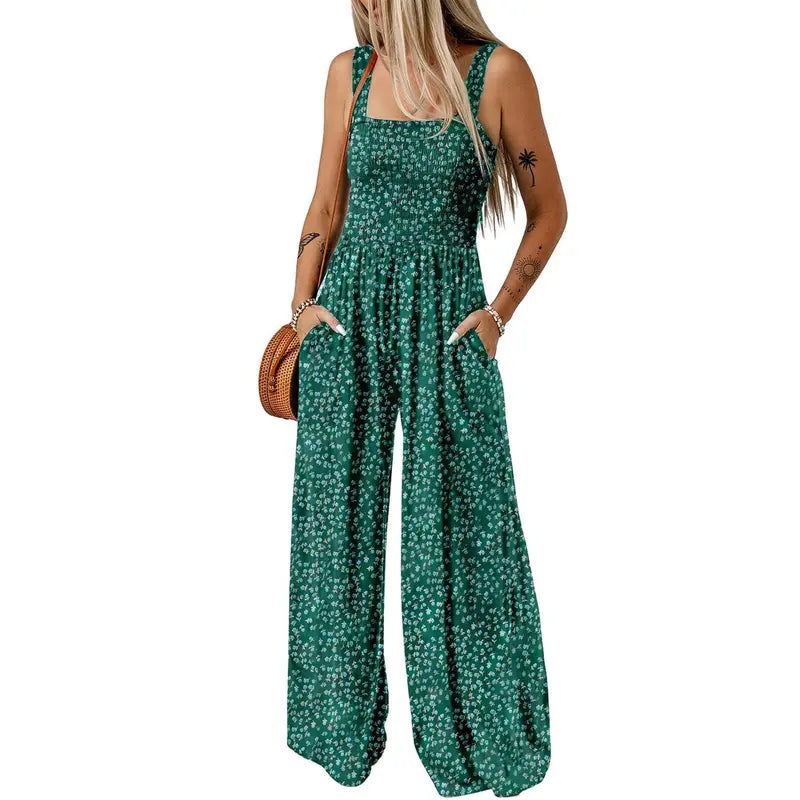 Floral Wide Leg Jumpsuit