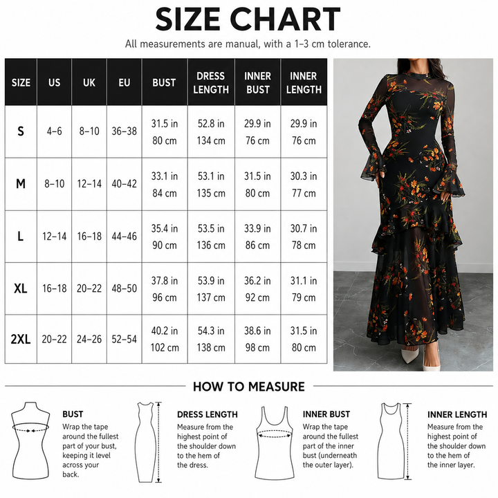 Floral Ruffle Maxi Dress