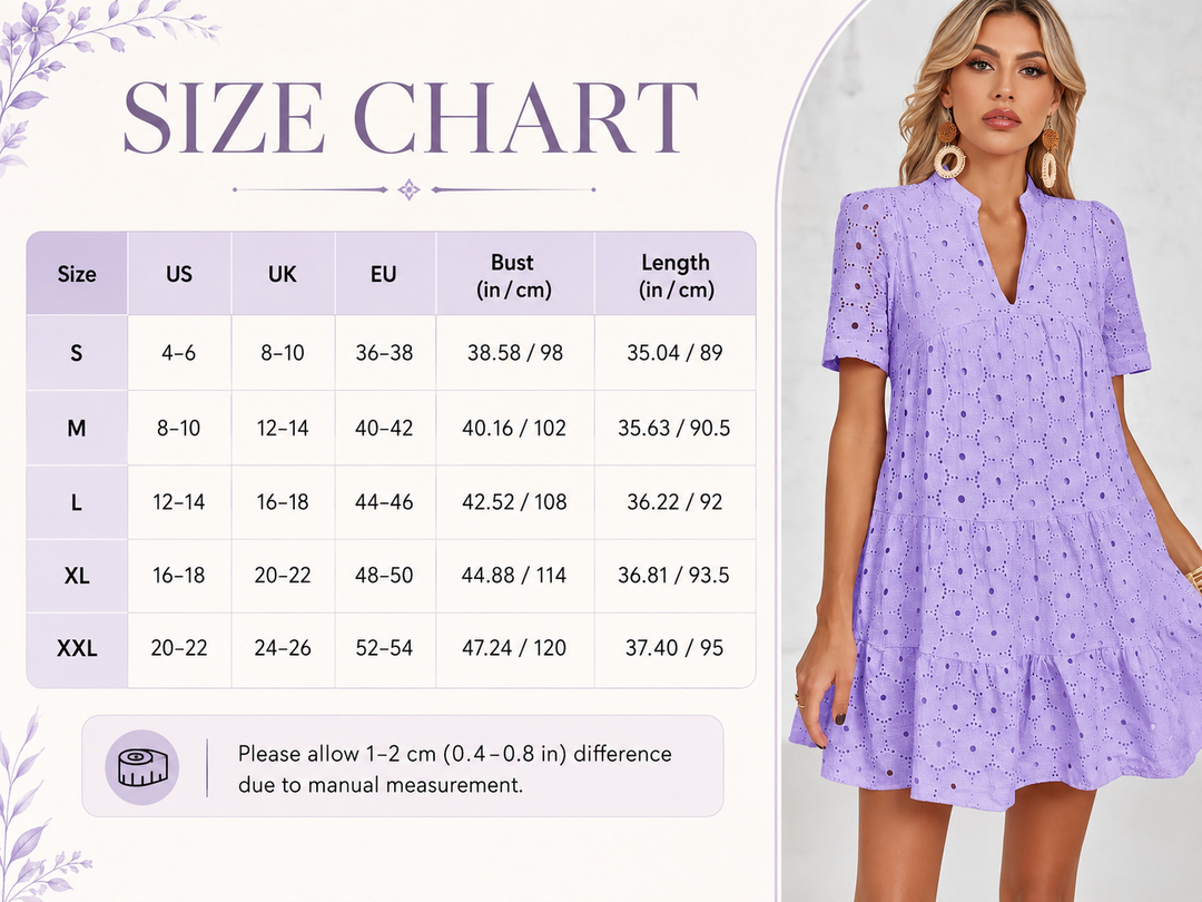Eyelet Lace Mini Dress