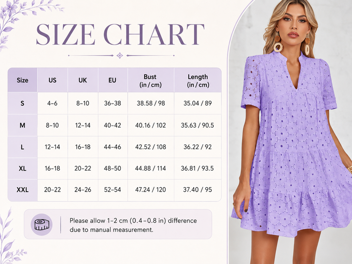 Eyelet Lace Mini Dress