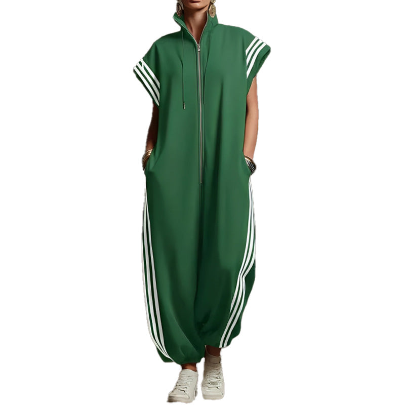 Women's Sporty Zip-Up Jumpsuit
