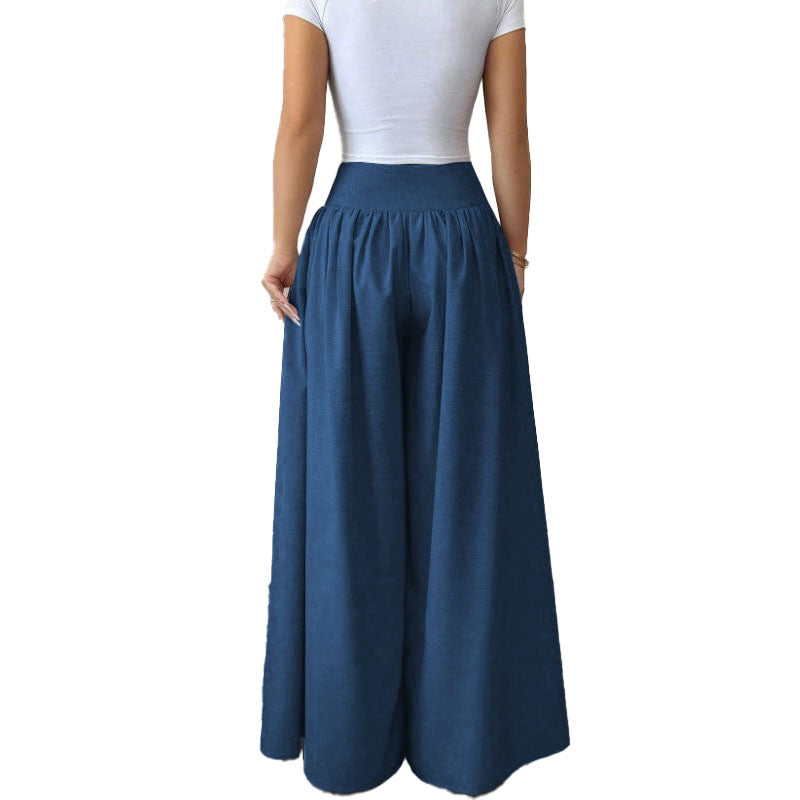 High Waist Pleated Wide Leg Pants