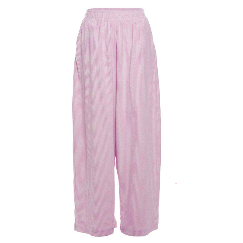 Relaxed Corduroy Wide Leg Pants