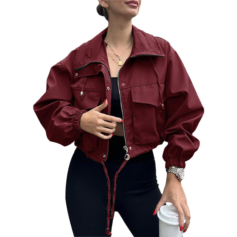 Utility Cropped Zip Jacket