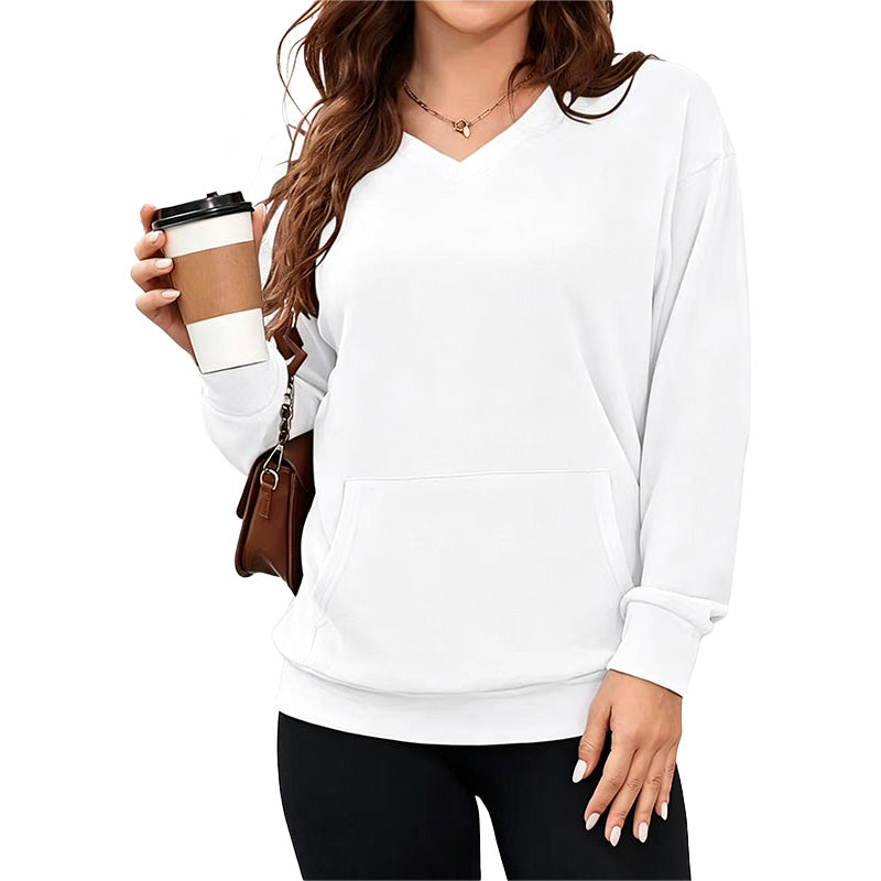 Relaxed V-Neck Sweatshirt
