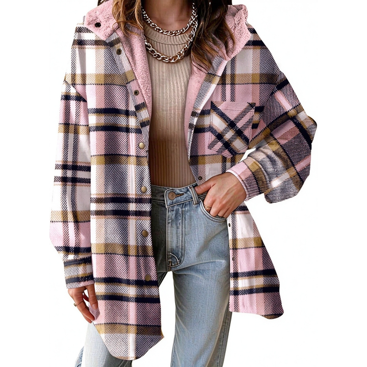 Casual Flannel-Inspired Shirt Jacket