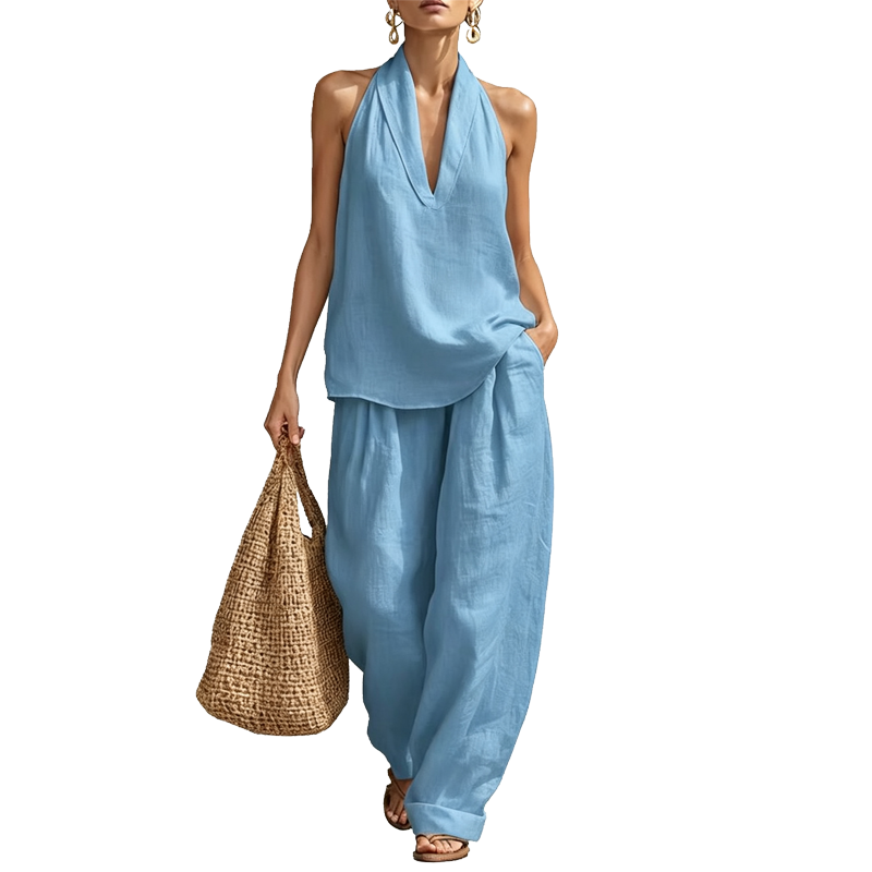 Effortless Halter Two-Piece Set