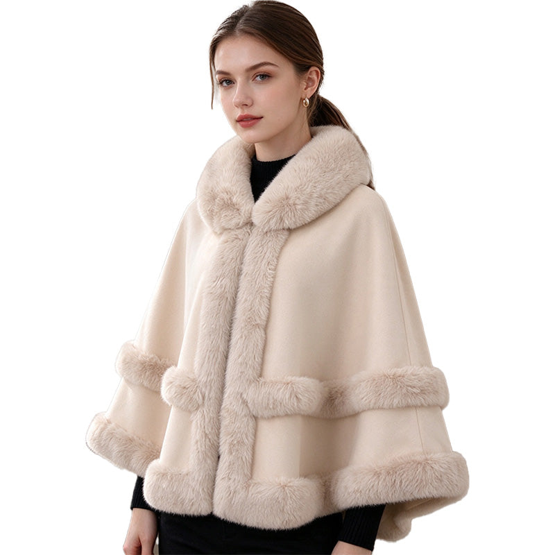 Elegant Winter Poncho Cape