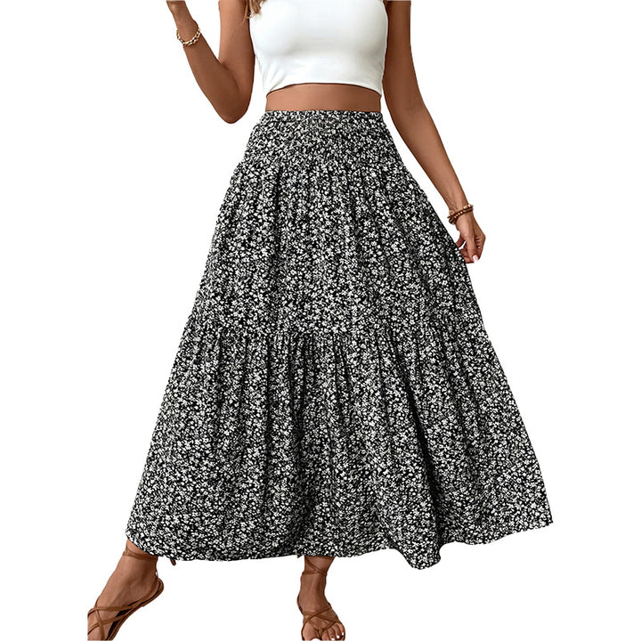 Floral Tiered Maxi Skirt