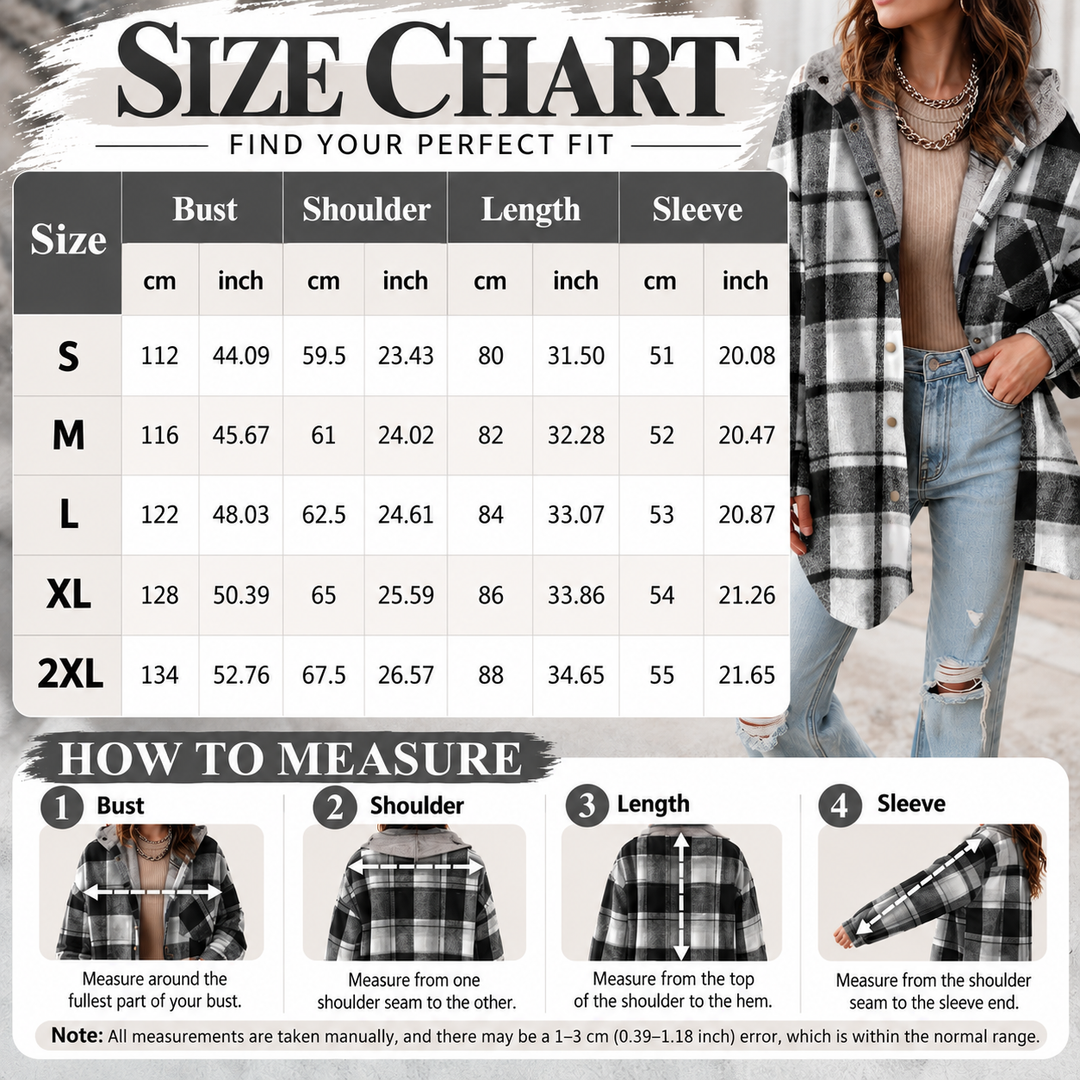 Casual Flannel-Inspired Shirt Jacket