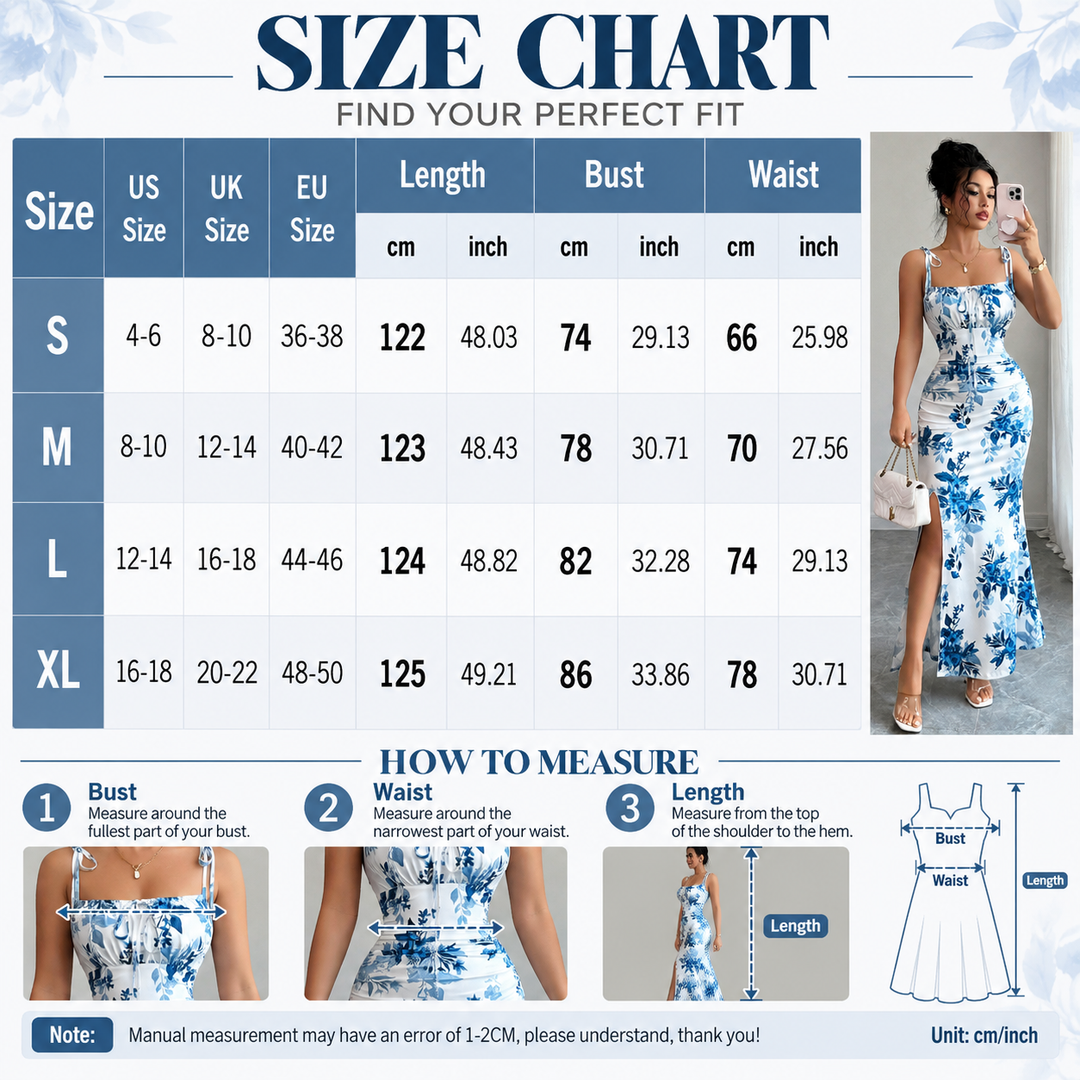 Fitted Floral Slit Dress