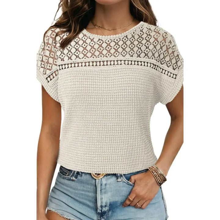 Lace Detail Casual Top