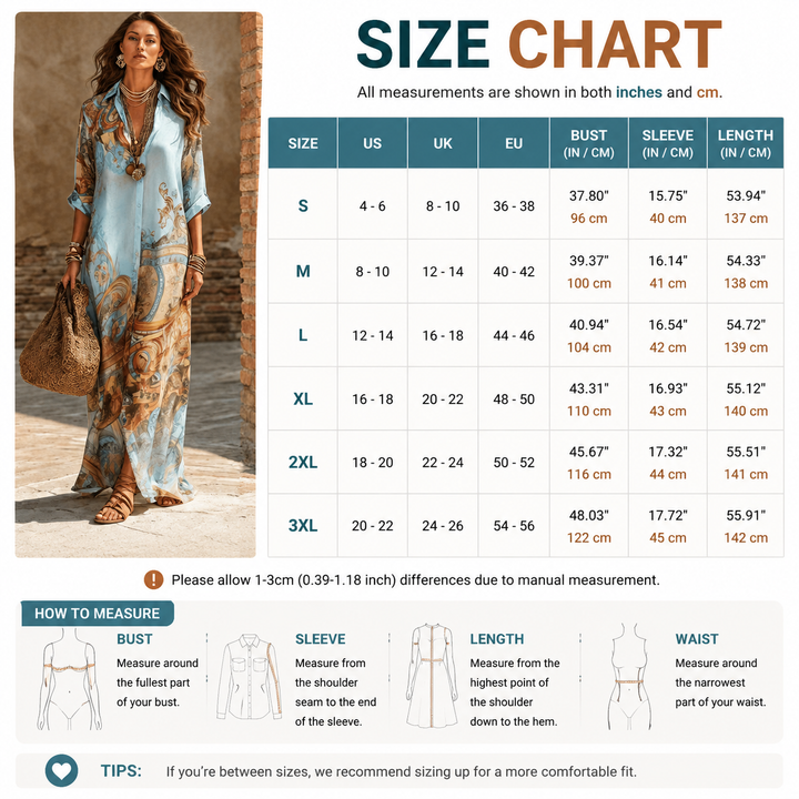 Printed Button Down Maxi Dress
