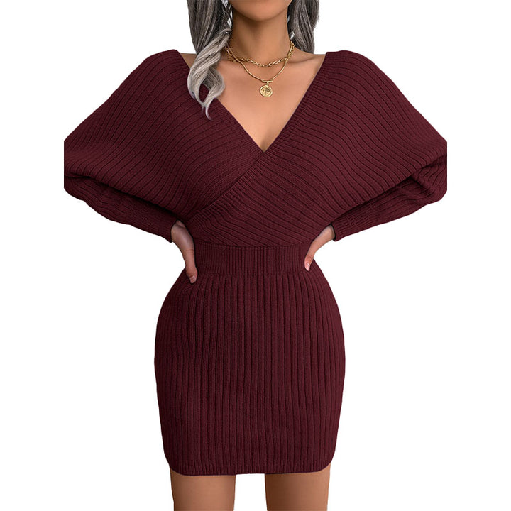 Off Shoulder Knit Mini Dress