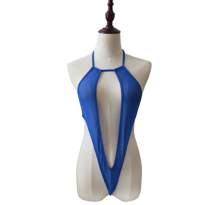Cutout One Piece Bikini Style Sleepwear Set