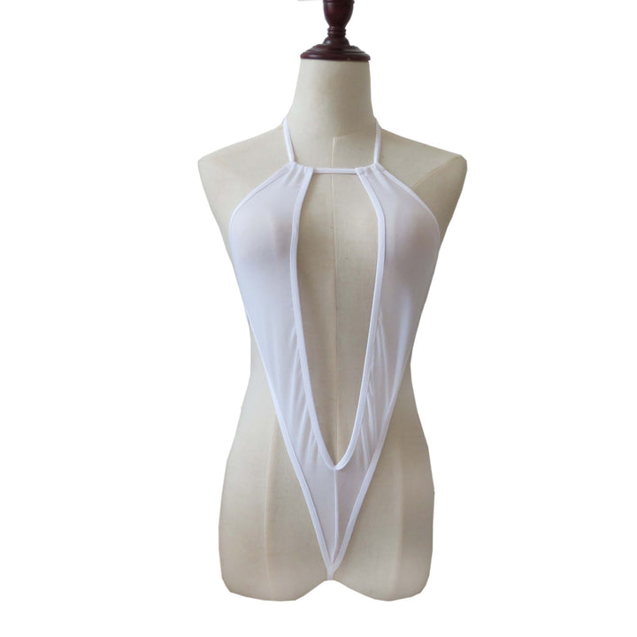 Cutout One Piece Bikini Style Sleepwear Set